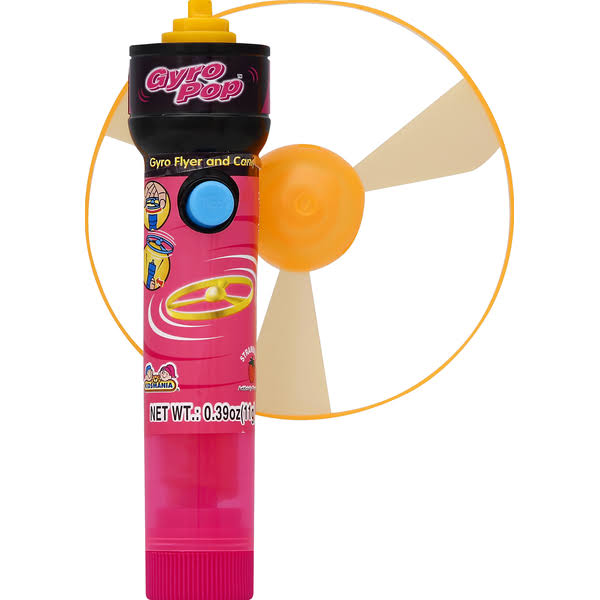 Kidsmania Gyro Pop Flashing Flyer and Lollipop - Peach, Green Apple & Strawberry
