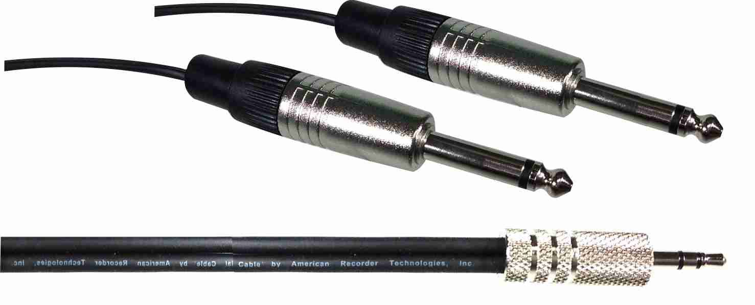 American Recorder Pro Series 3.5mm to Dual 1/4" Male - 6 Feet
