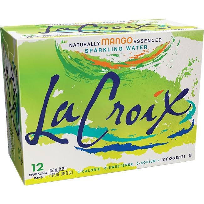 Lacroix Sparkling Water, Mango - 12 pack, 12 fl oz cans
