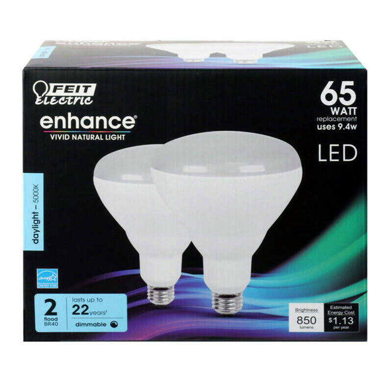 Feit Electric LED Bulb - 65W, BR40, 5K, 850L, Dim