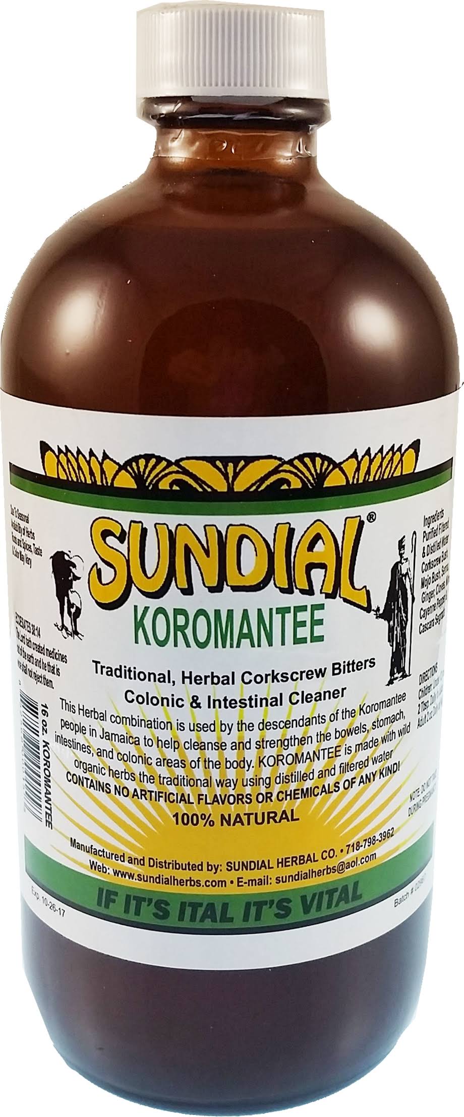 Sundial Koromantee Traditional Herbal Corkscrew Bitters Brown / 16 oz.