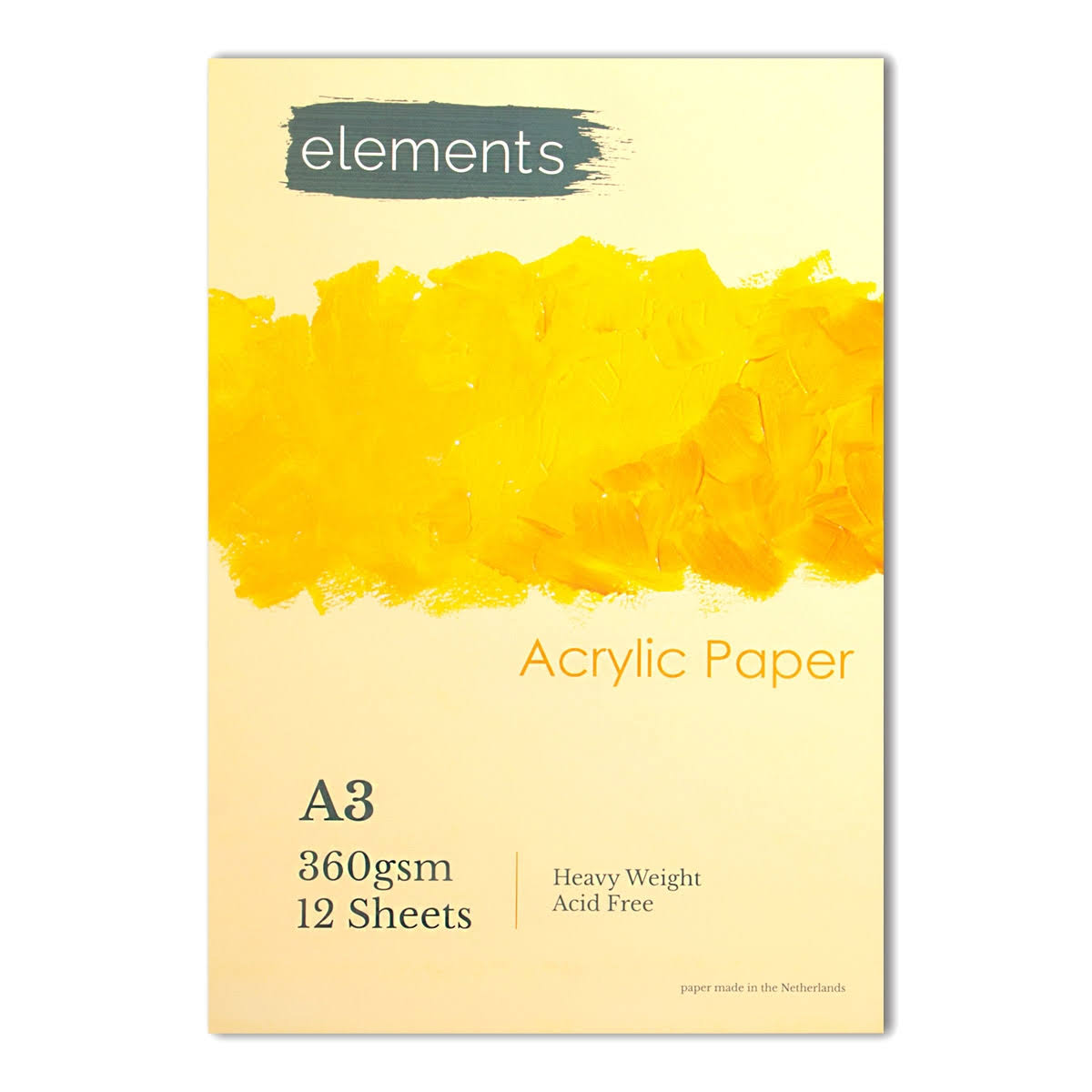 Elements Acrylic Pad - 360gsm - 12 Sheets - A3