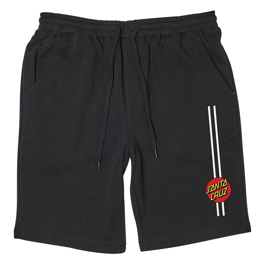 Santa Cruz Classic Dot Stripe Sweat Shorts - Black - Large
