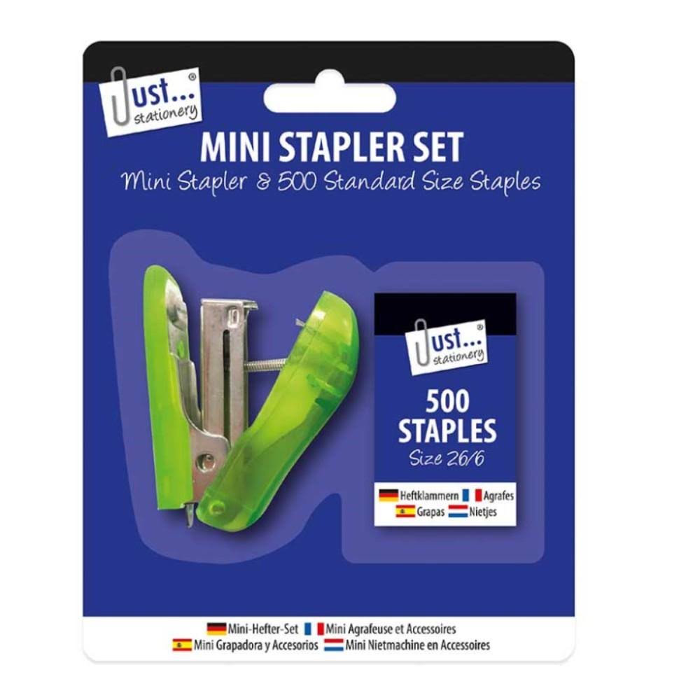 Mini Stapler Set - 500 Staples and Stapler Office Home School