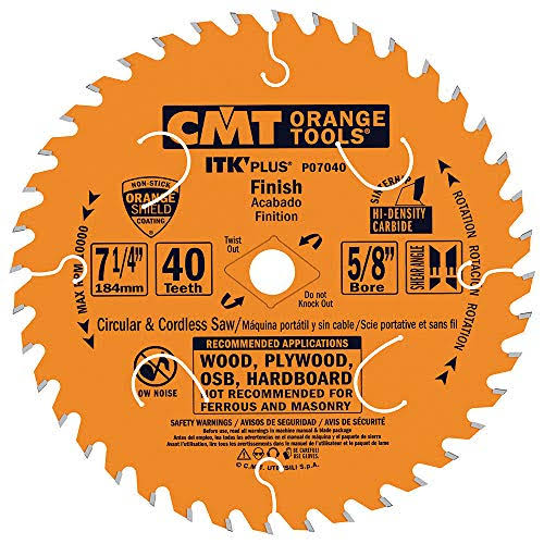 CMT Orange Tools ITK Plus Finish Circular Saw Blade - 7 1/4", 40 Teeth