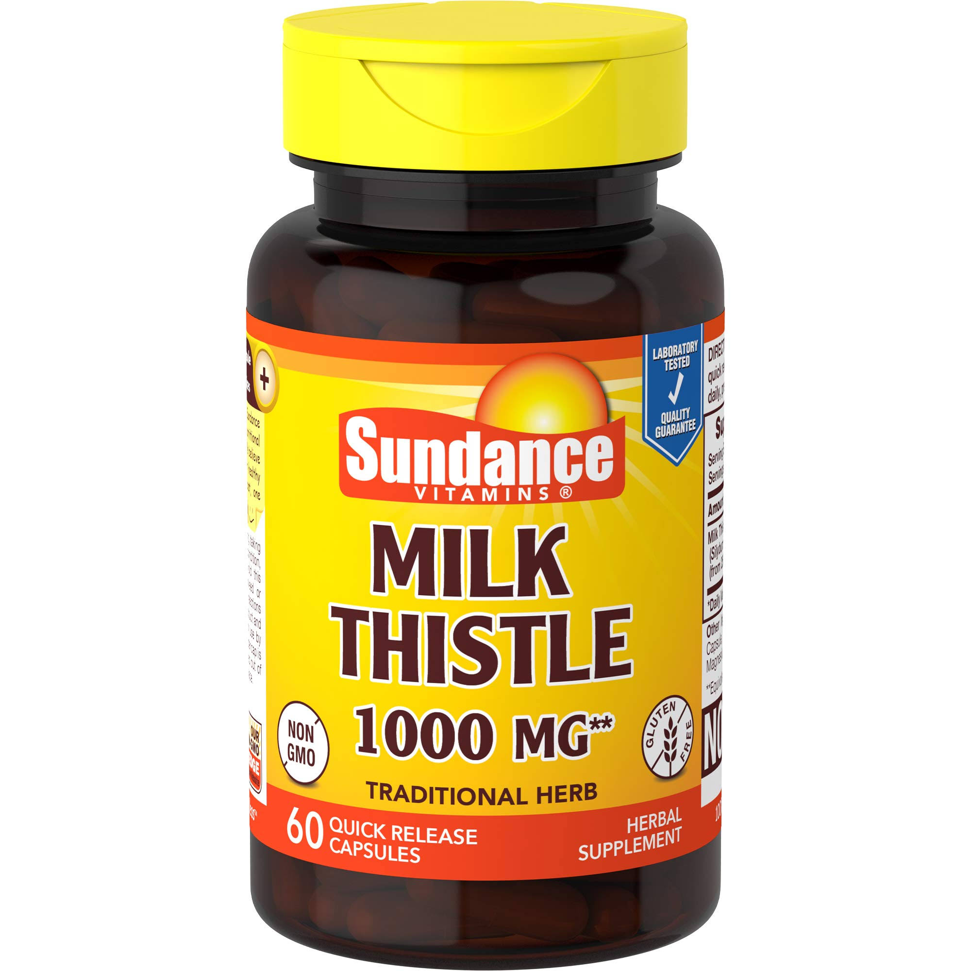 Sundance Vitamins Milk Thistle 1000 MG Traditional Herb Supplement - 60ct
