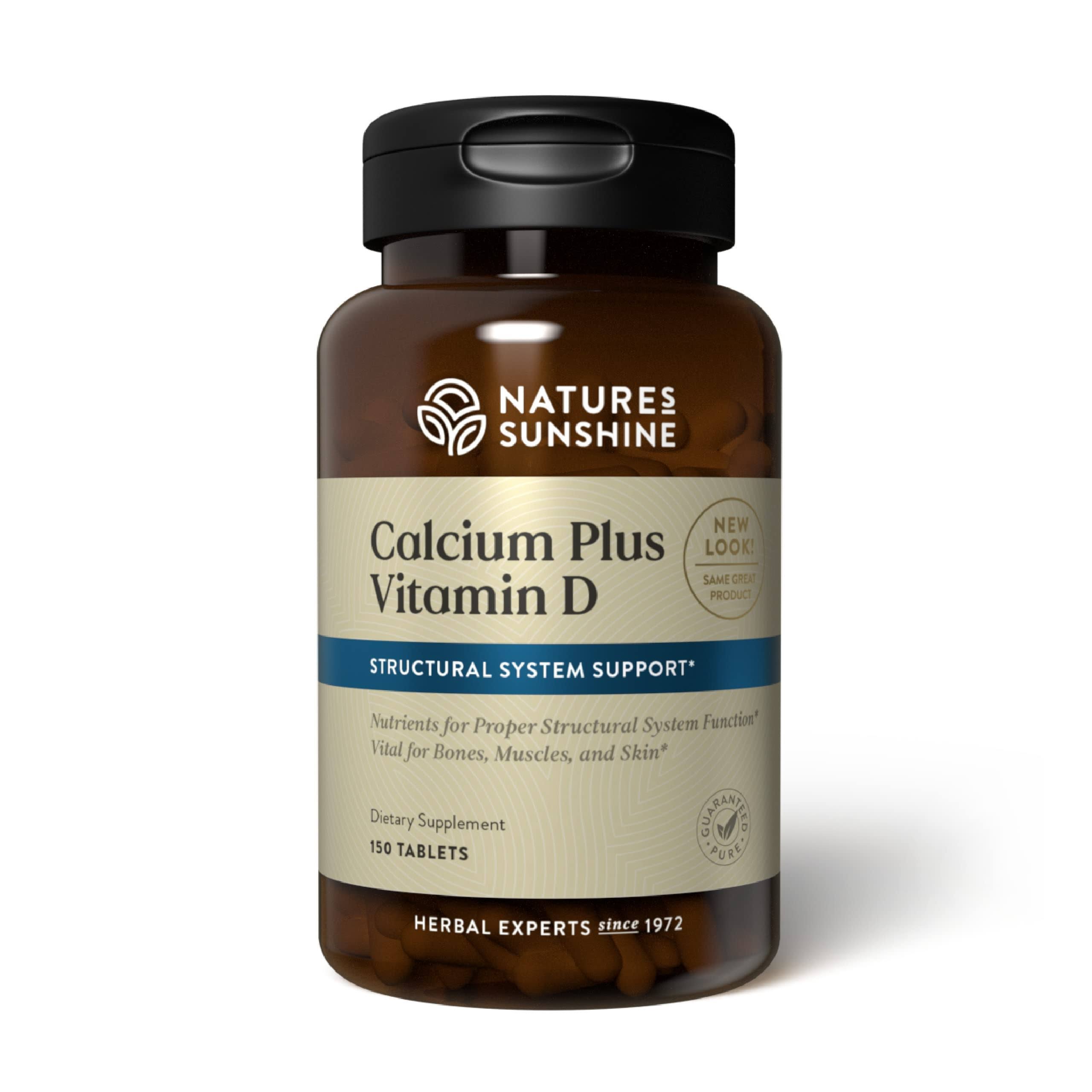 Nature's Sunshine Calcium Plus Vitamin D Supplement - 150 Tablets