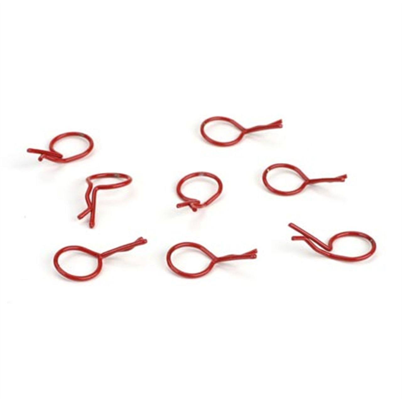 Dynamite Bent Body Clips - Red, 8pcs