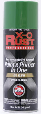 True Value MFG Company Anti-rust Enamel Paint and Primer Spray - Medium Green Gloss, 12oz