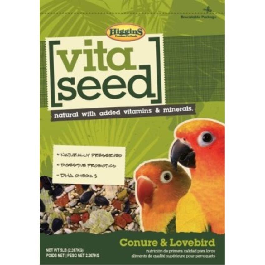 Higgins Vita Seed Conure & Lovebird Pet Food - 5lb