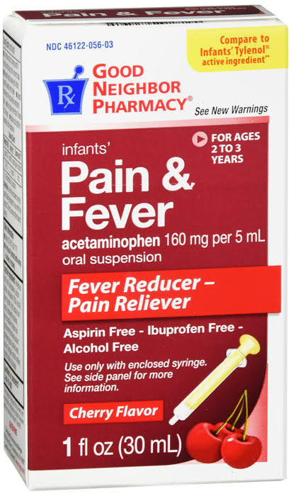 GNP Infants' Pain and Fever Cherry Flavored, 1 fl oz