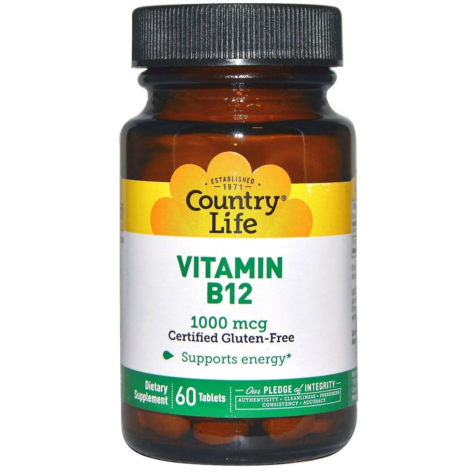 Country Life Vitamin B12 Supplement - 1000mcg, 60ct
