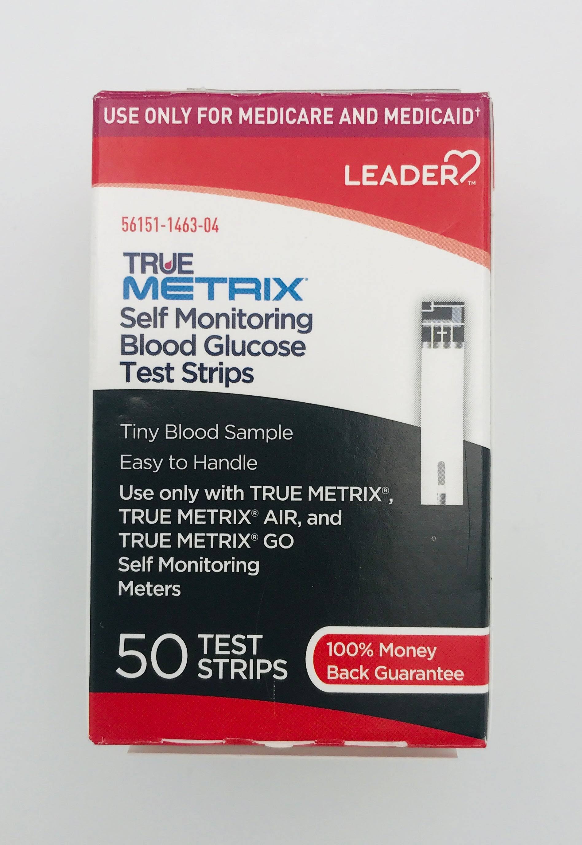 Leader True Metrix Blood Glucose Test Strips - 50ct