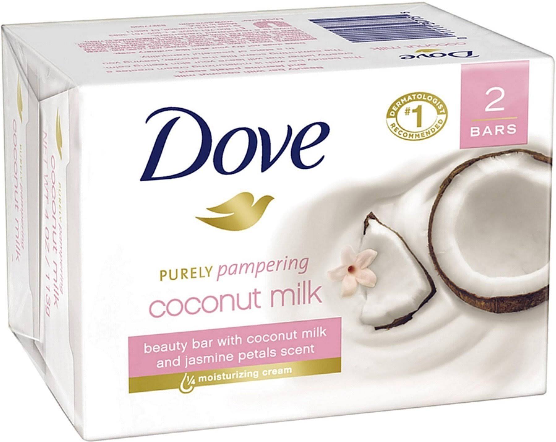 Dove Purely Pampering Beauty Bar - 4oz, 2pk, Coconut Milk
