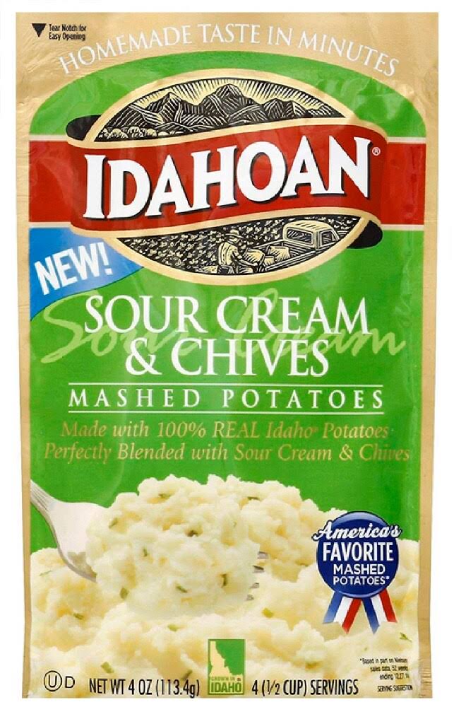 Idahoan Sour Cream and Chives Instant Mashed Potatoes - 4oz