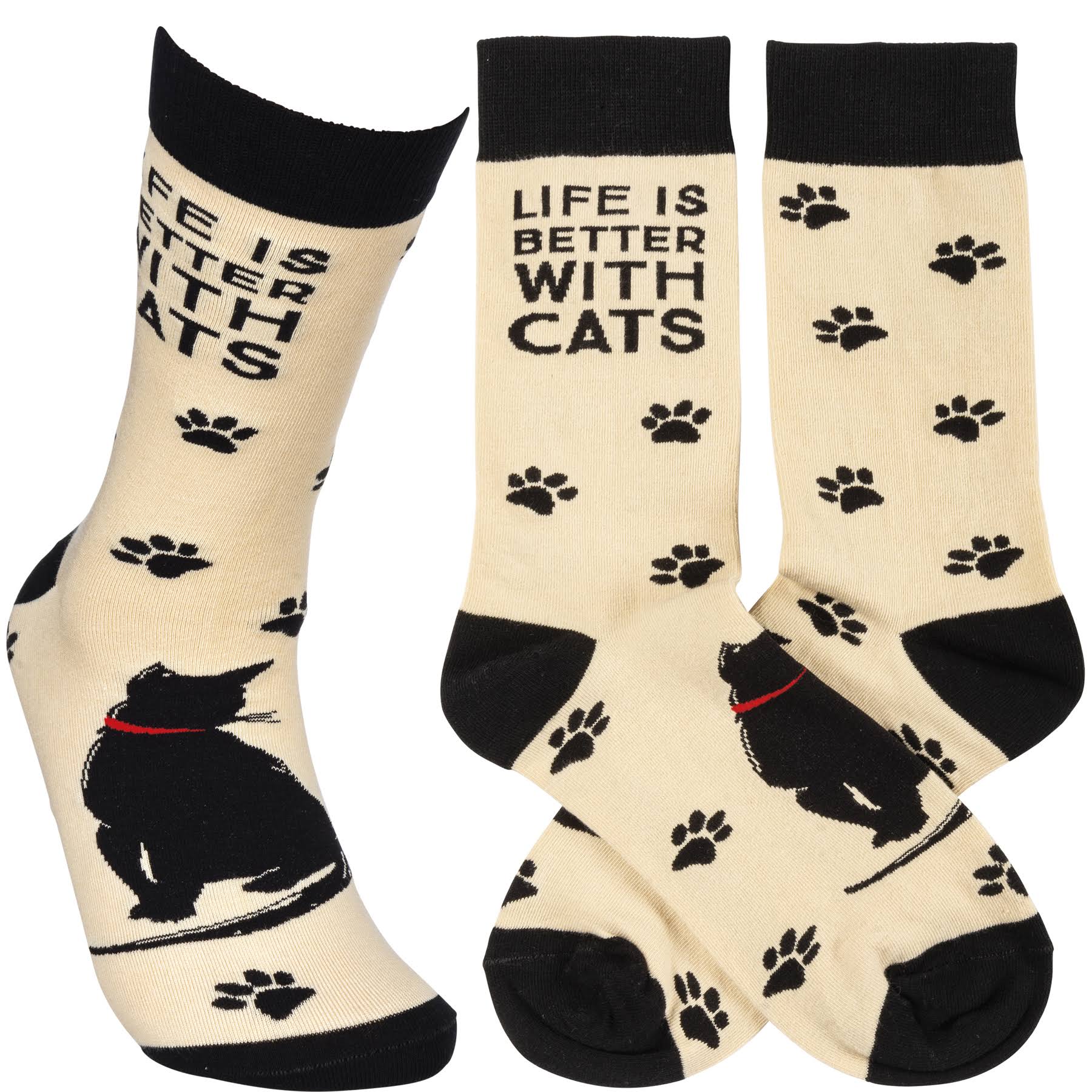 Primitives by Kathy Life Is Better with Cats Socks - Each