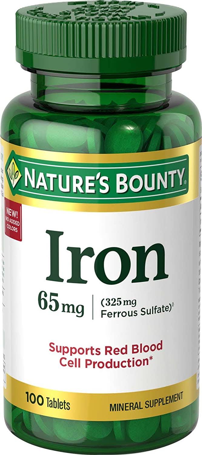 Nature's Bounty Iron - 65mg, 100 Tablets