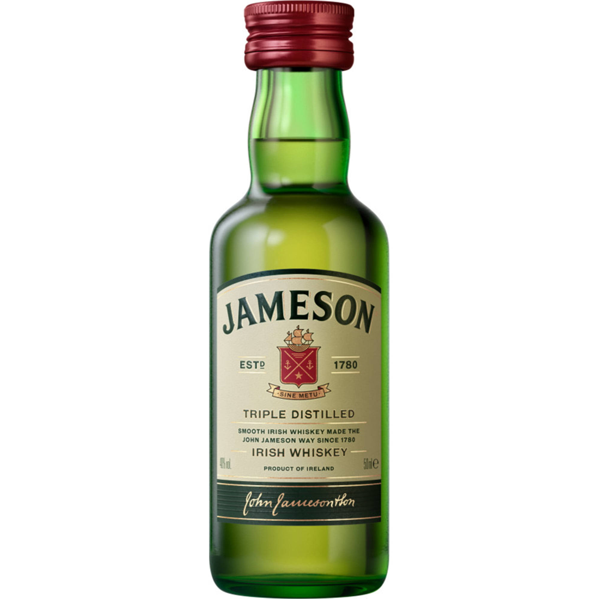 Jameson Whiskey, Irish, Triple Distilled - 50 ml