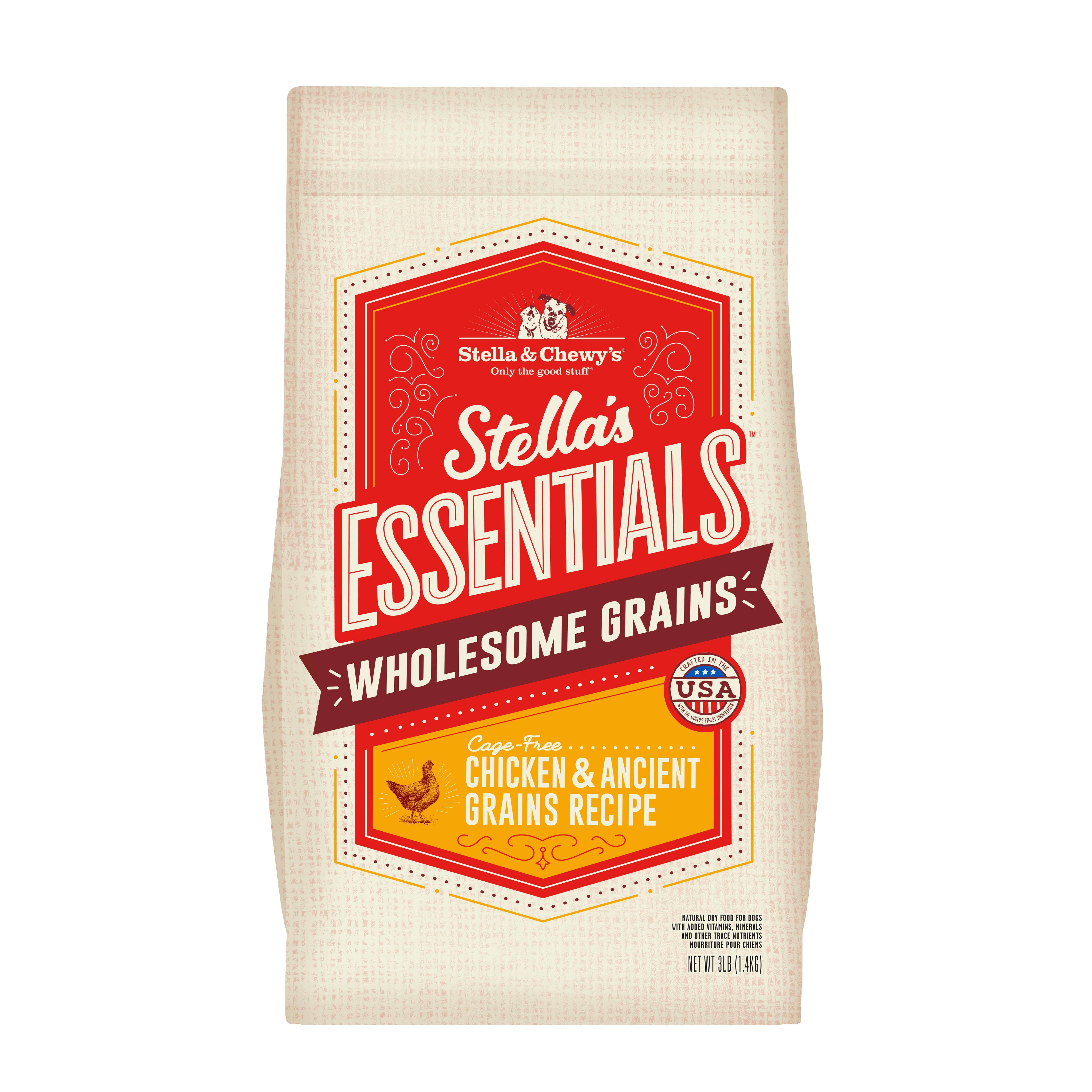 Stella & Chewy's Essentials Cage-Free Chicken & Ancient Grains Recipe Dog Food - 3-Lbs.