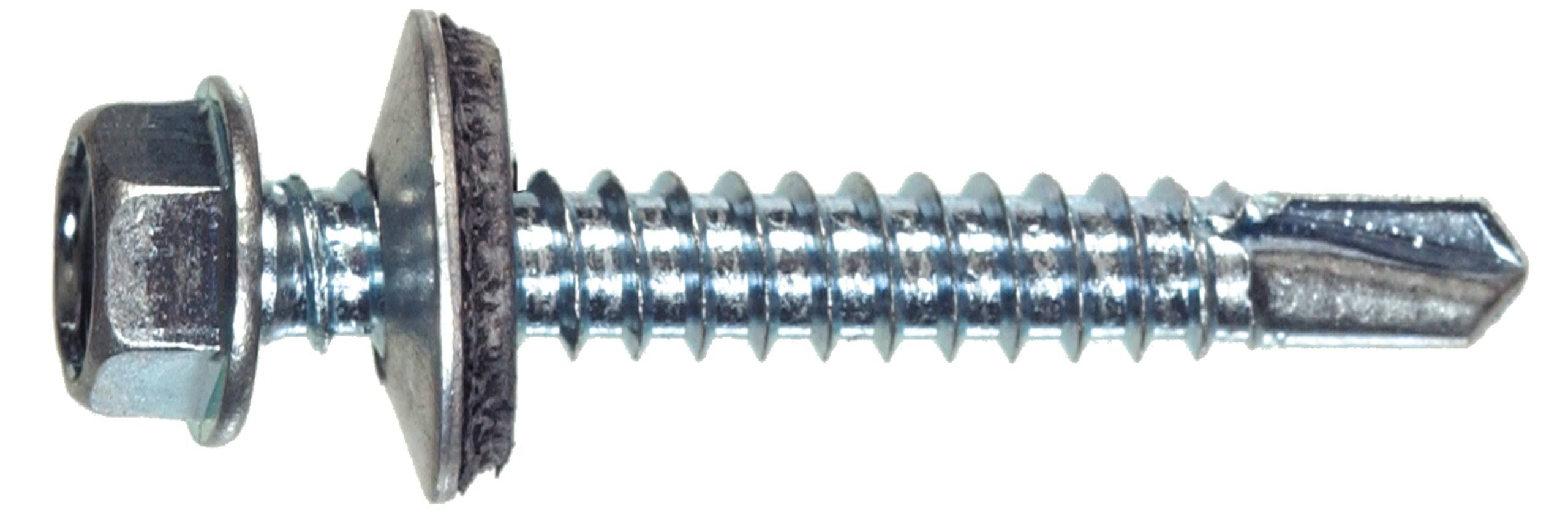 The Hillman Group Hex Washer Head Self Drilling Bolt - with Nut, 1/4 14 x 8cm