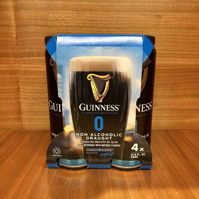 Guinness 0.0 ABV 4 Pack Cans - 4pk (4 Pack 16oz cans)