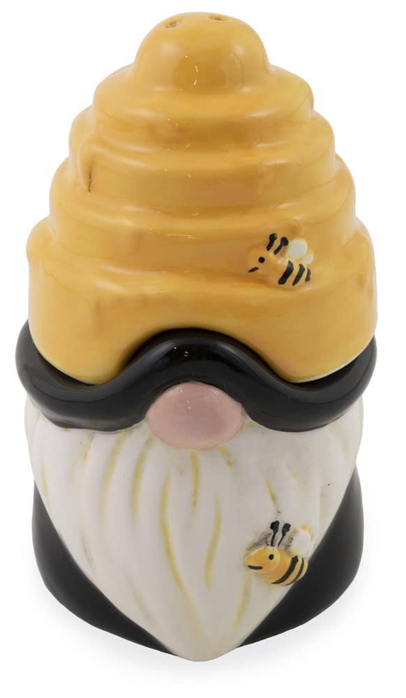 Boston International Ceramic Salt & Pepper Shakers, Set of 2, Bee Gnome