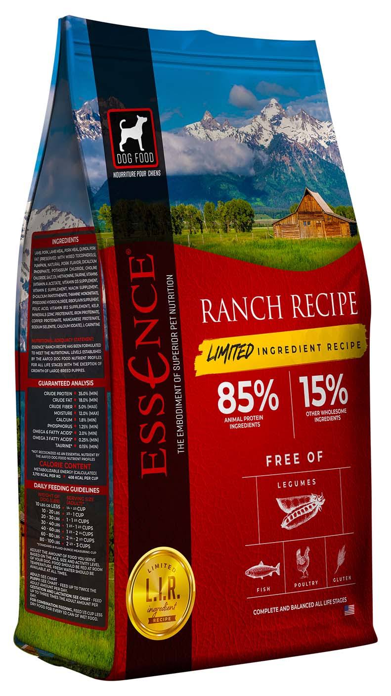Essence Limited Ingredient Ranch Recipe Dog Dry Food 25 lbs