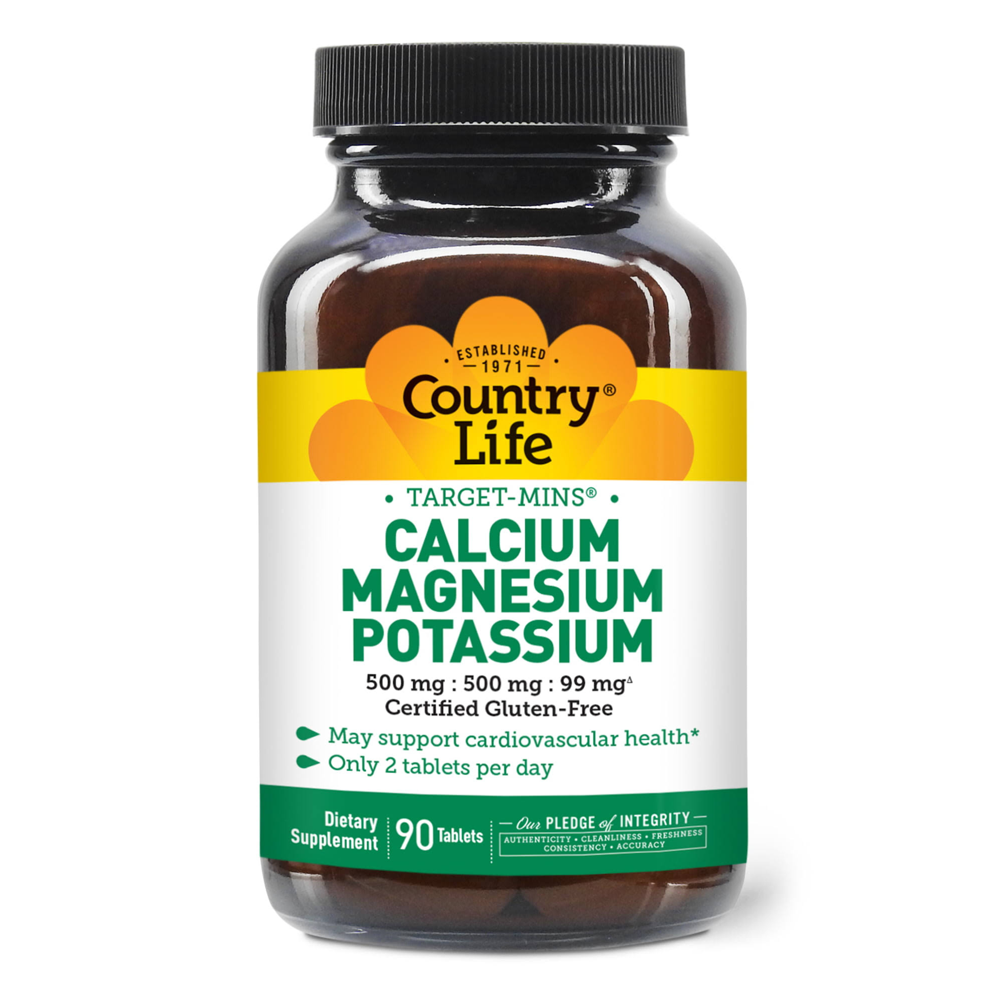 Country Life Calcium-Magnesium Potassium - 90 Tablets