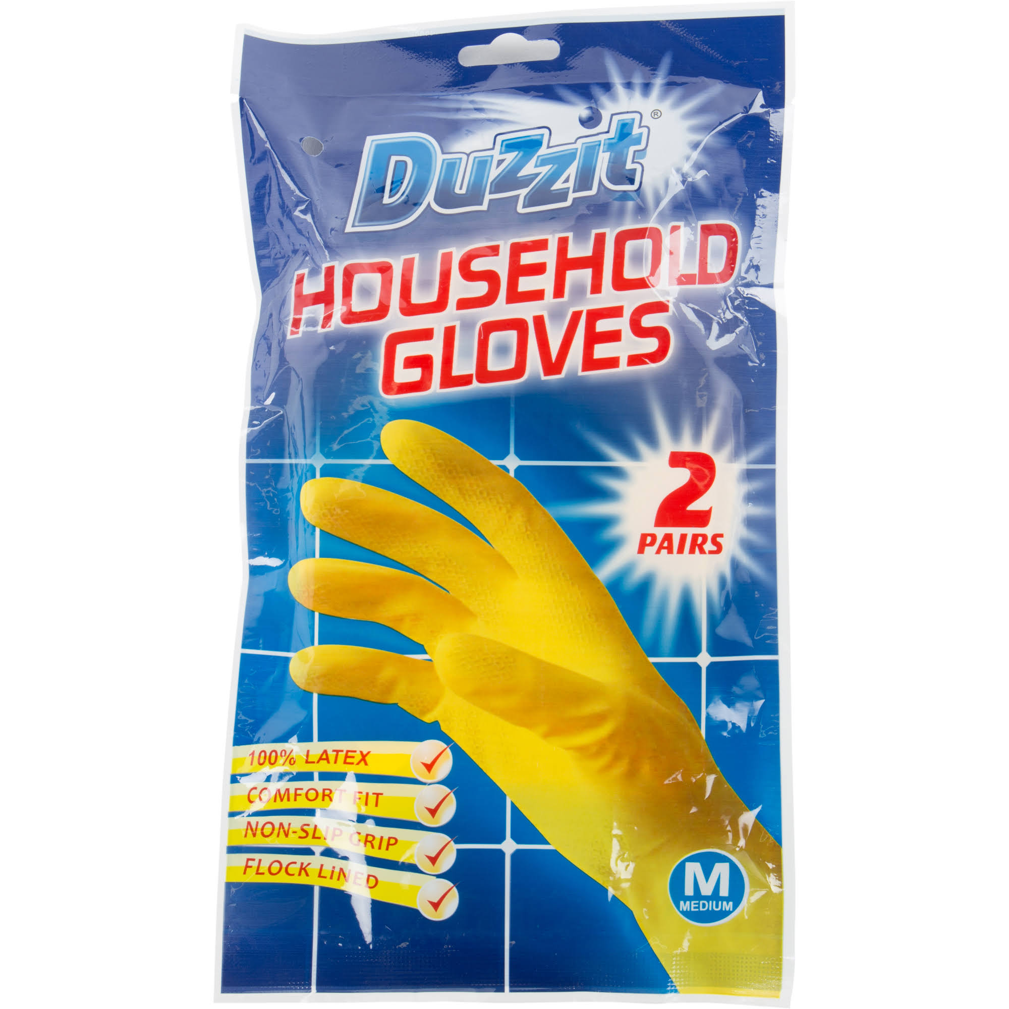 Duzzit Household Gloves 2 Pack Medium