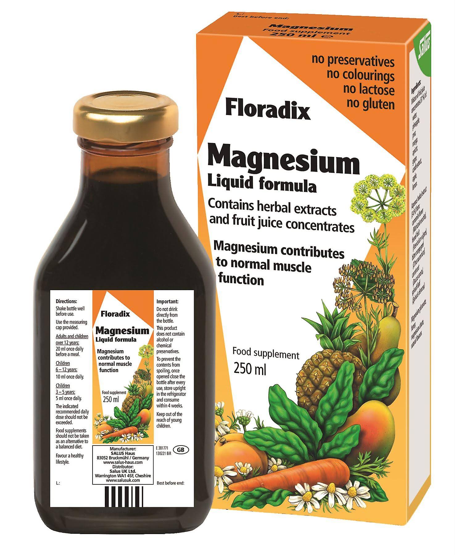 Floradix Magnesium Liquid Mineral Supplement - 250ml