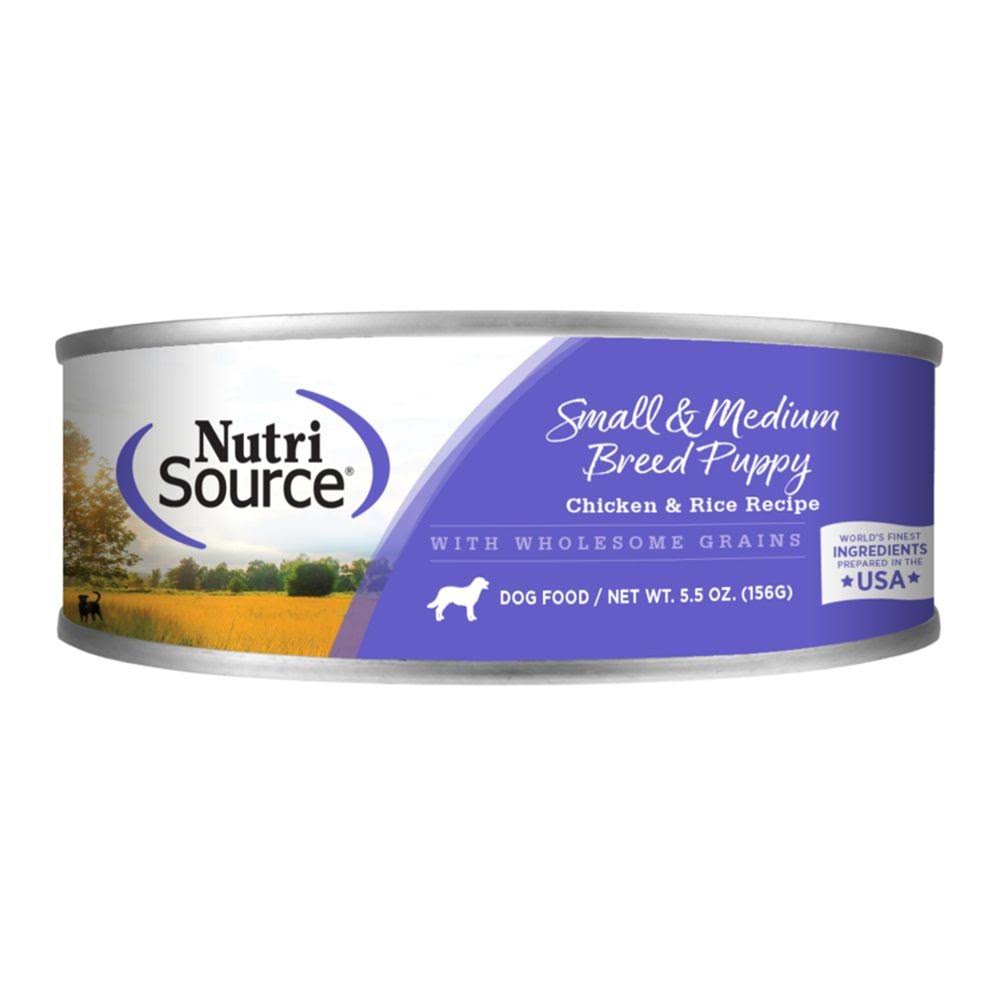 NutriSource Small & Medium Breed Puppy Chicken & Rice Wet Food - 5.5-oz - 5.5-oz Can
