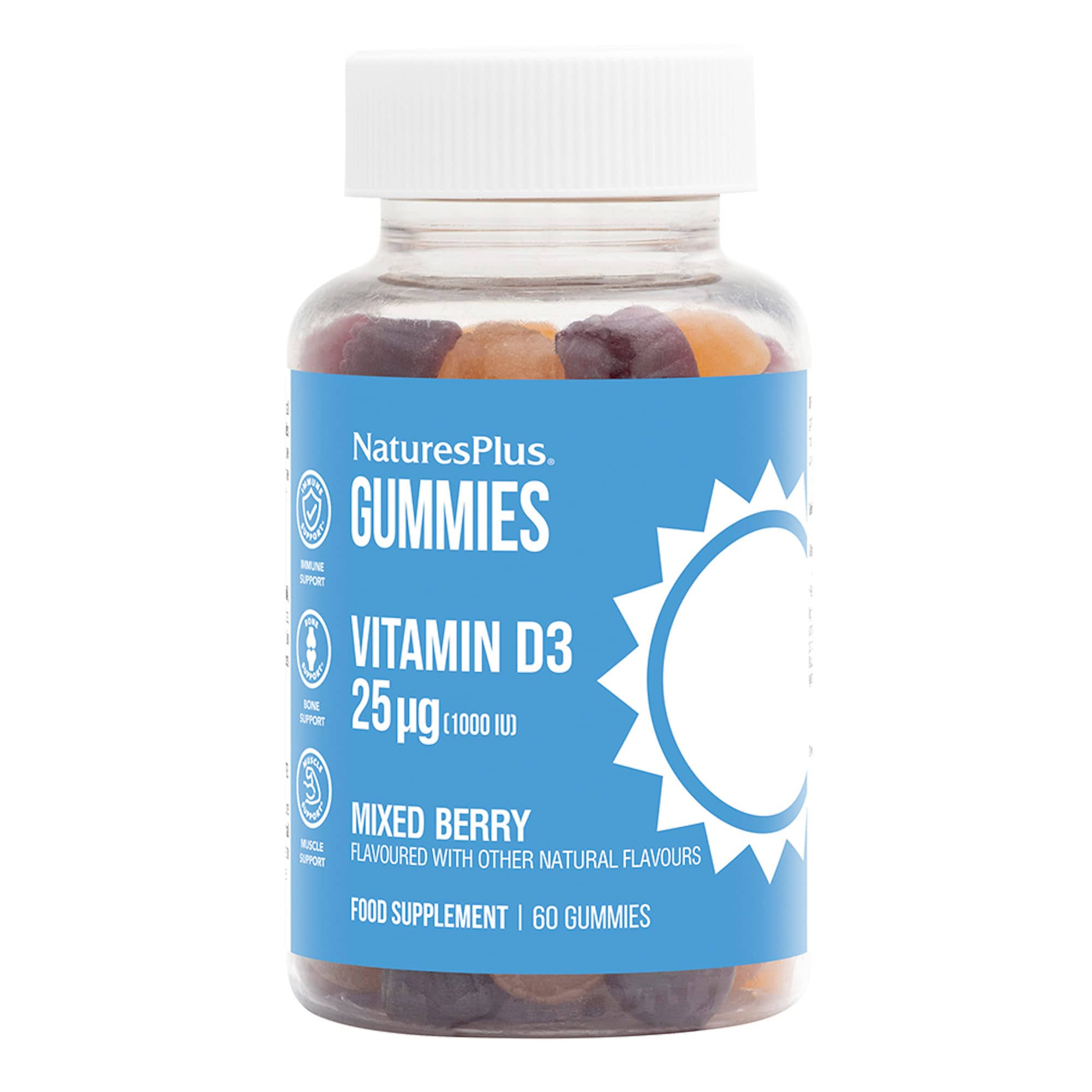 Vitamin D3 Gummies Mixed Berry 1000 IU - 60 Gummies