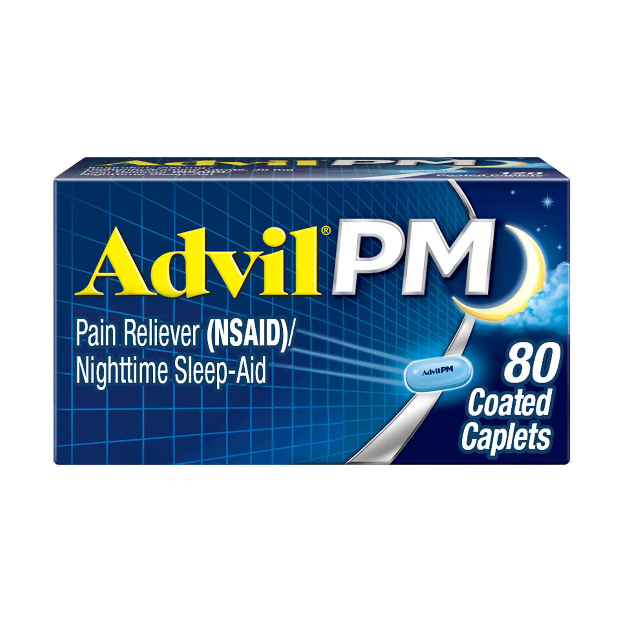 Advil PM Ibuprofen - 80 Coated Caplets
