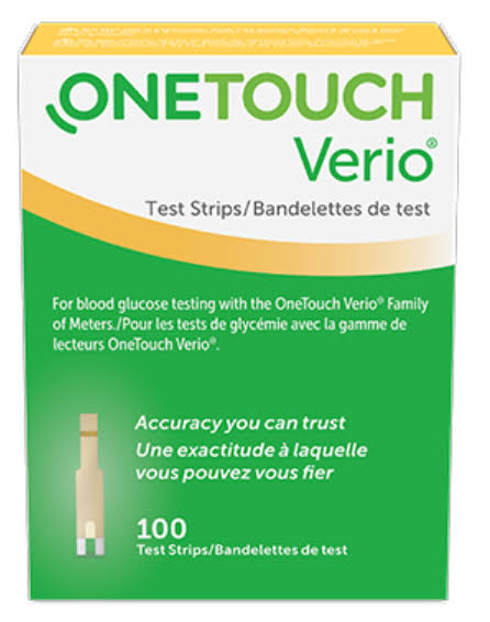 One Touch Verio Diabetic Test Strips - 100ct, Expire 12/2018