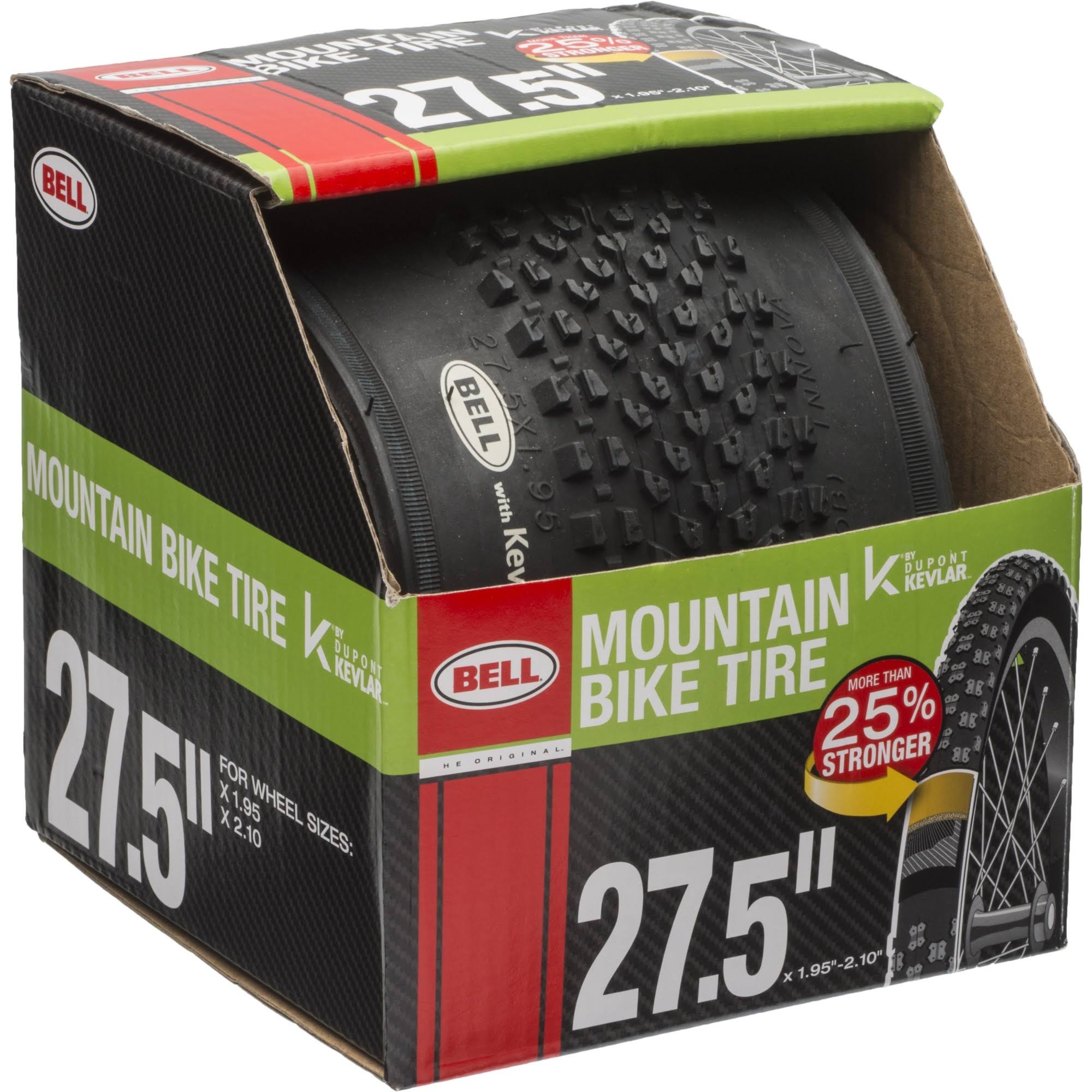 Bell Sports Traction Mountain Bike Tire - With Kevlar, 27.5"x1.90-2.10", Black
