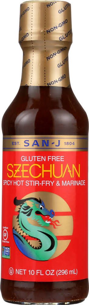 San-J Szechuan Cooking Hot & Spicy Sauce - 10oz