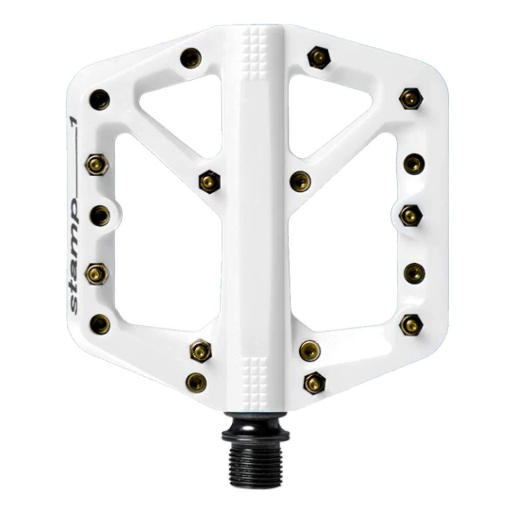 Crank Brothers White Edition Stamp 1 Pedals, Small / White / Gold