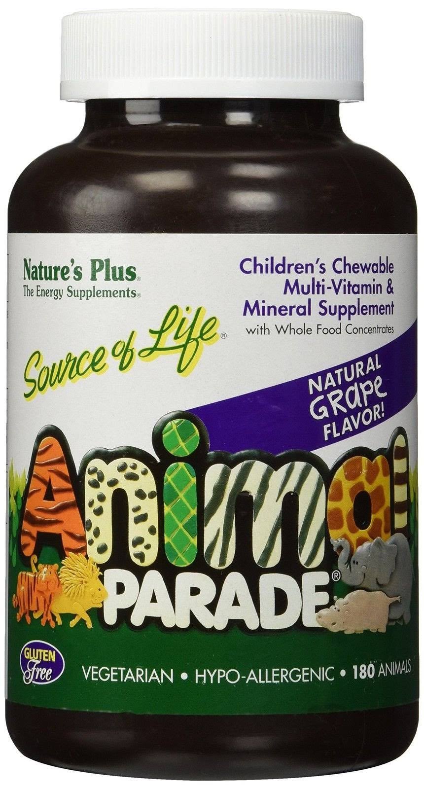 Nature's Plus Animal Parade Children's Chewable Multi-vitamin - 180 Animals