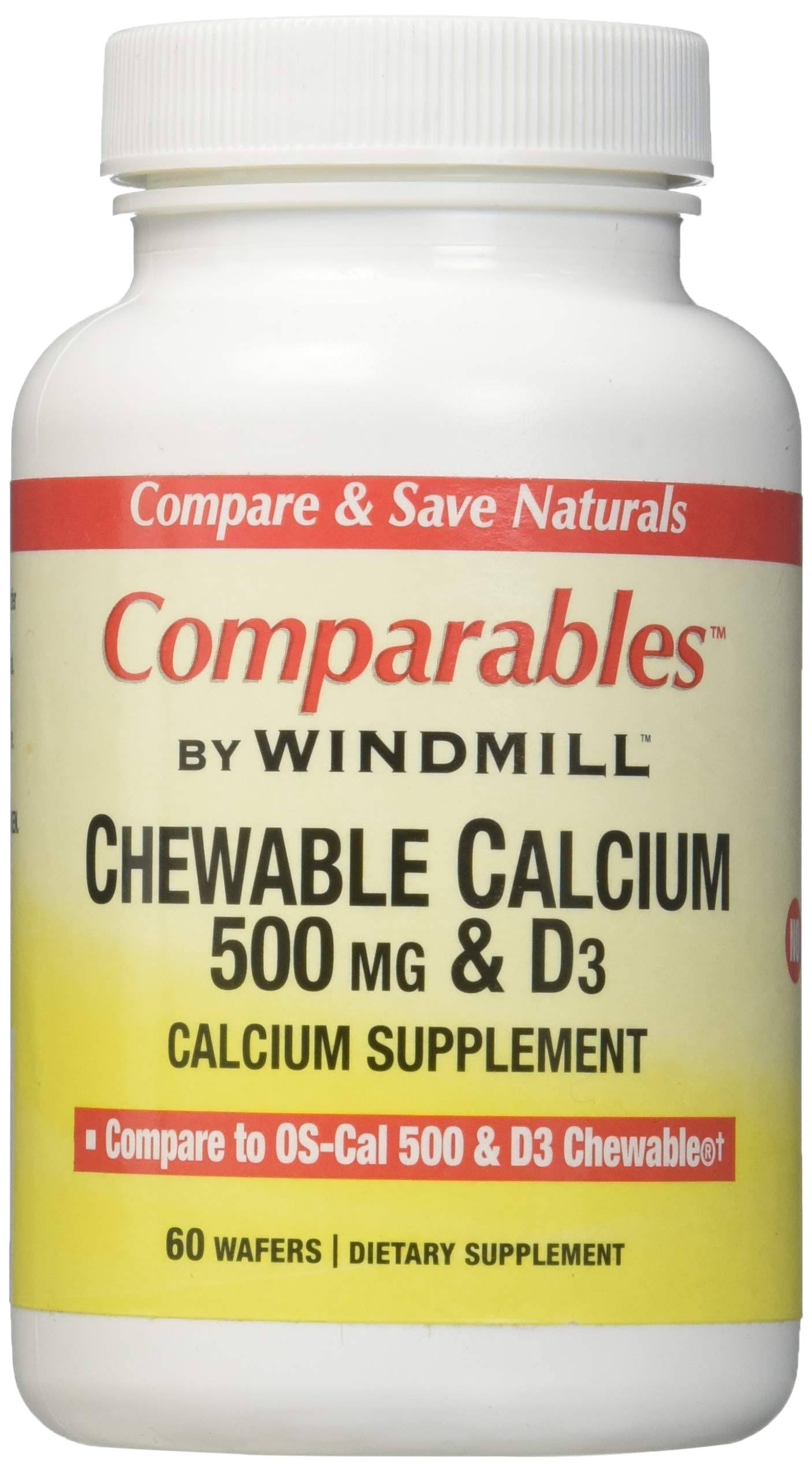 Calcium 500mg Tabs Chew Wmill Size: 60 Windmill