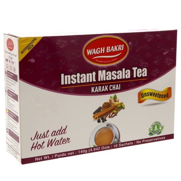 Wagh Bakri Instant Masala Tea Unsweetened 10 Sachets