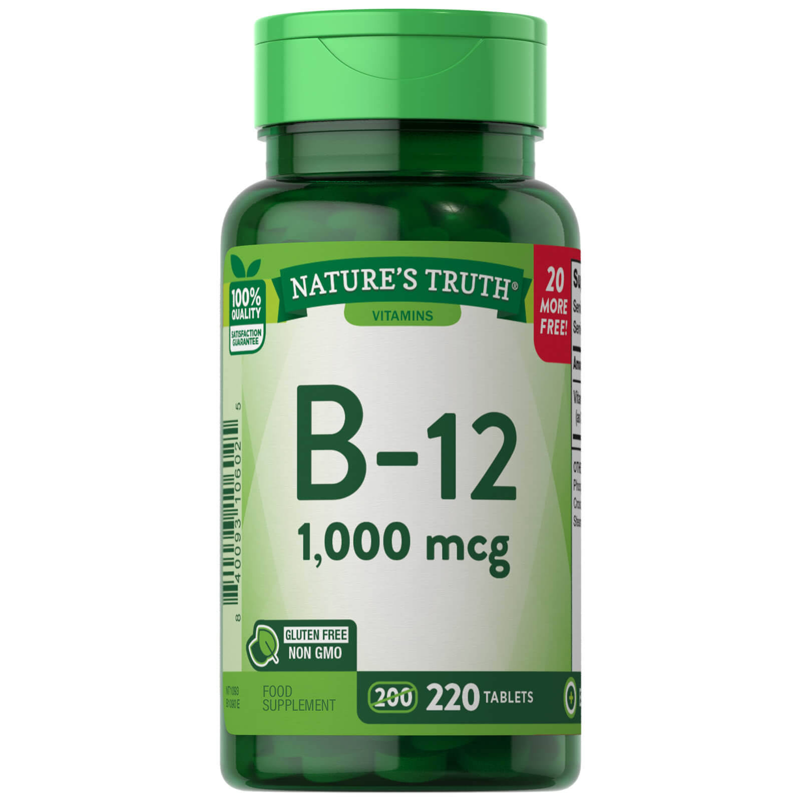 Nature'S Truth B-12 Tablets 220 Tabs 1000 mcg