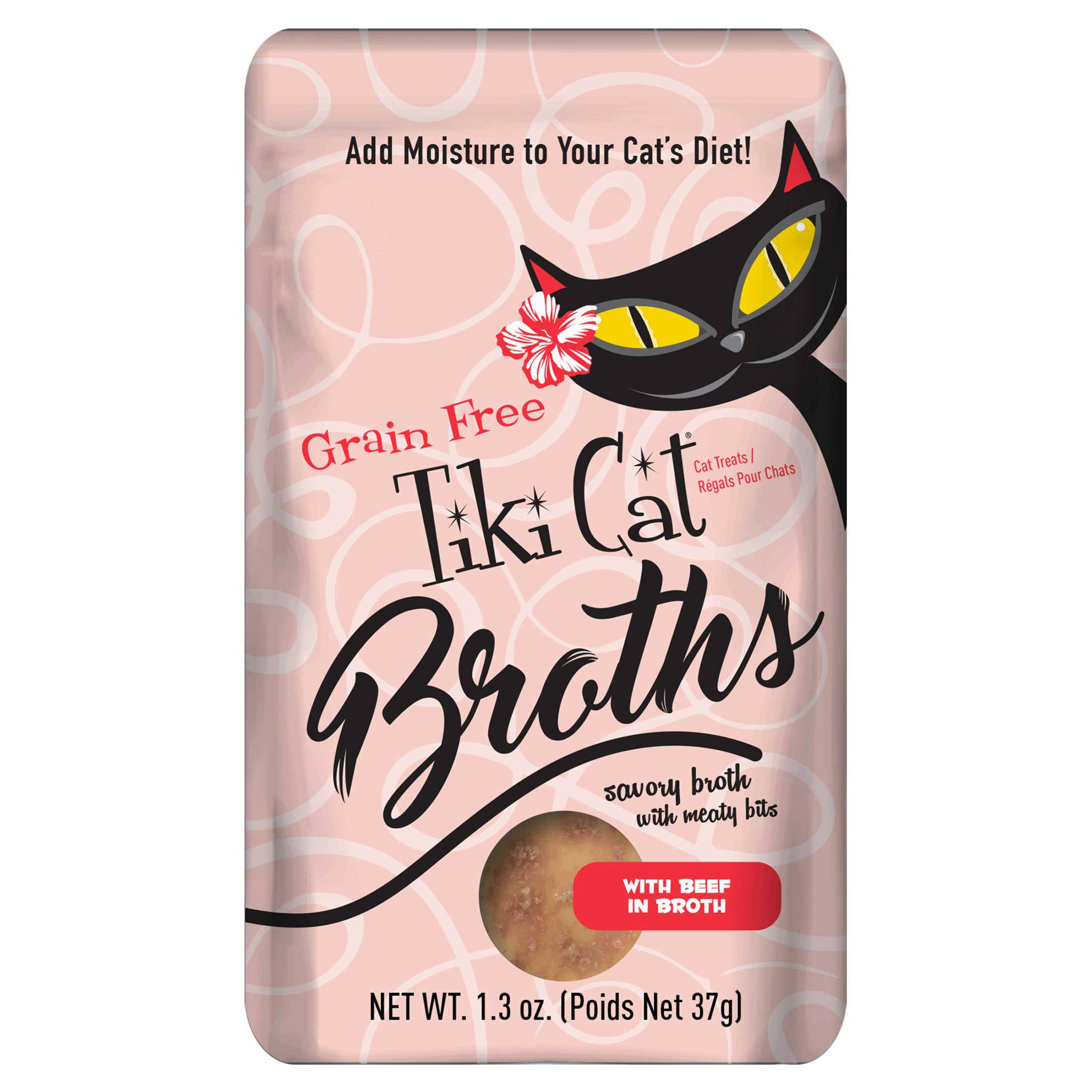 Tiki Pets 25111330 1.3 oz Beef Cat Broth