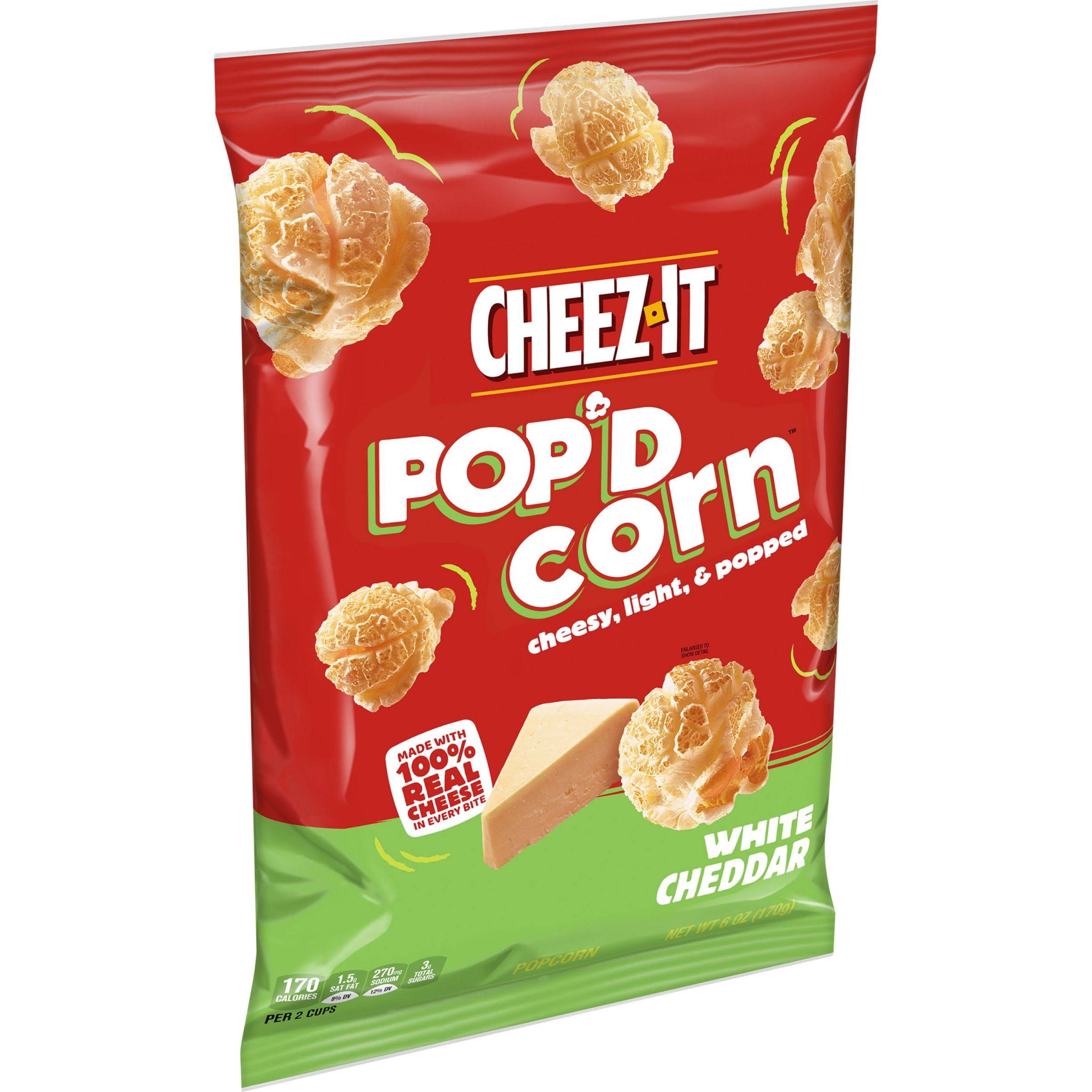 Cheez-It Pop'd Corn Popcorn, White Cheddar - 6 oz
