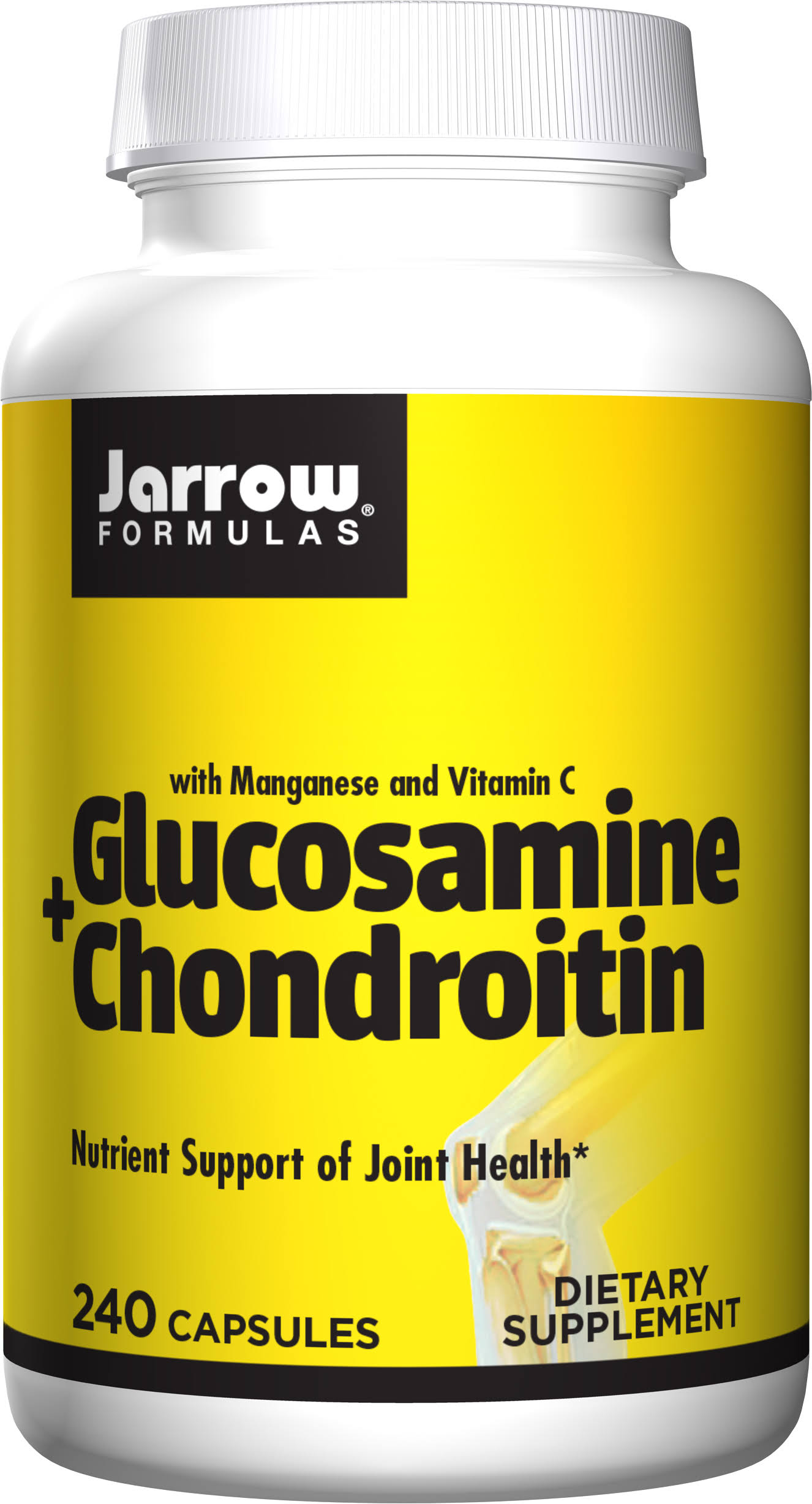 Jarrow Formulas Glucosamine and Chondroitin Supplement - Supports Joint Health, 240 Capsules