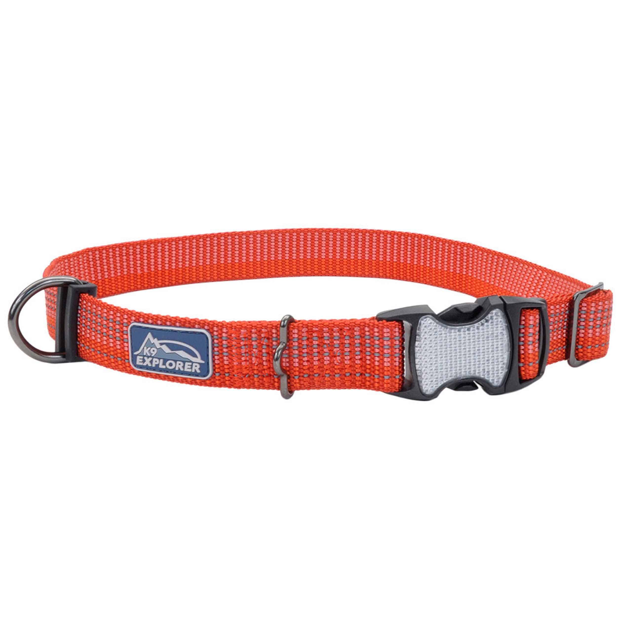 K9 Explorer Brights Reflective Adjustable Dog Collar, Canyon, 5/8-in x 10-14-in