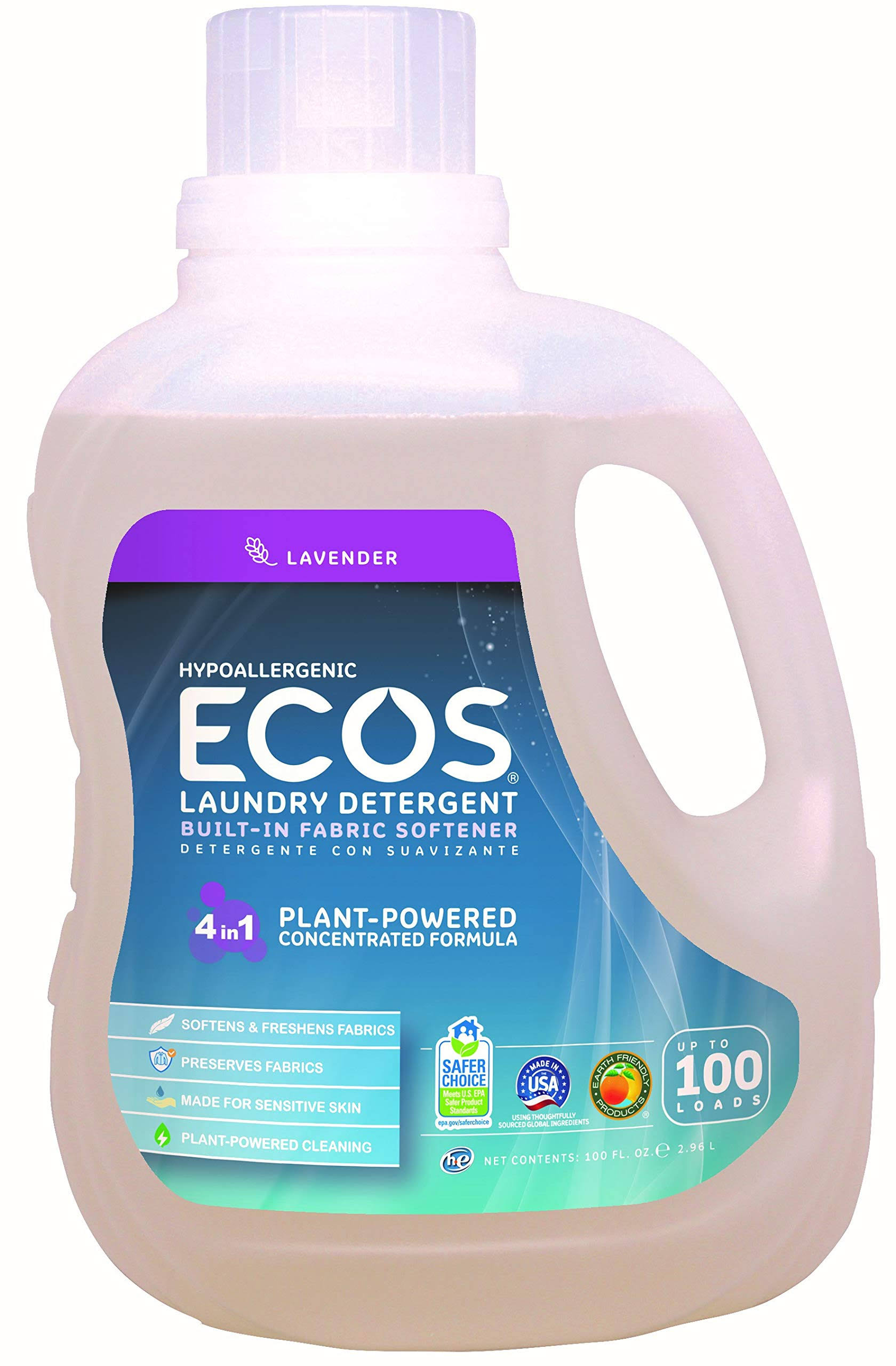 Earth Friendly Products Ecos Liquid Laundry Detergent - Lavender, 100oz