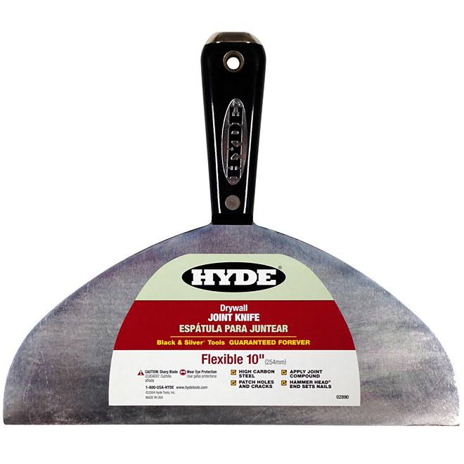Hyde Tools Hammer Head Flex Joint Knife - Black and Silver, 10"