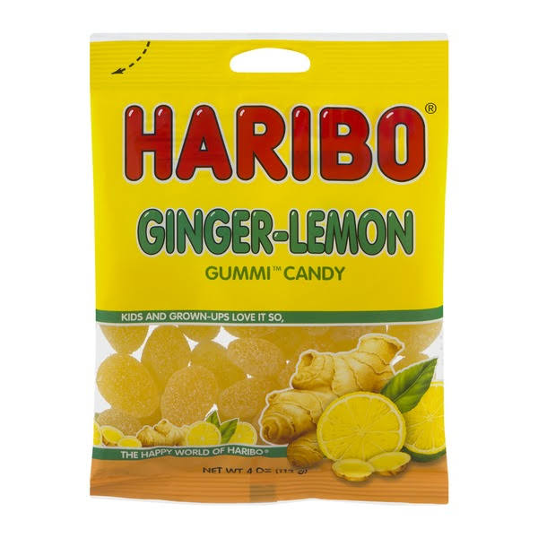 Haribo Gummi Candy - Ginger Lemon, 4oz