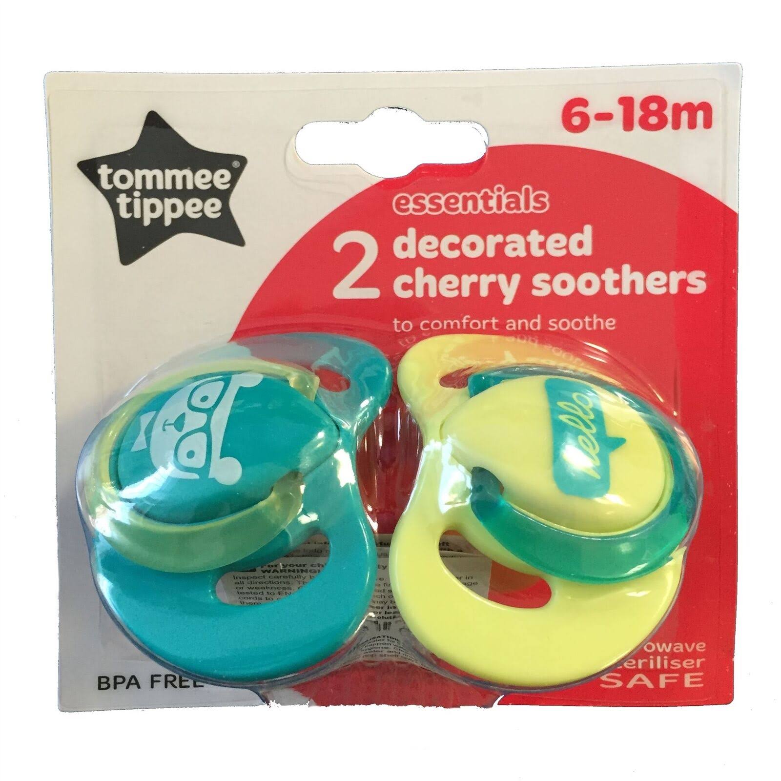Tommee Tippee Decorated Cherry Soothers Pack - 2pk, 6 to 18m
