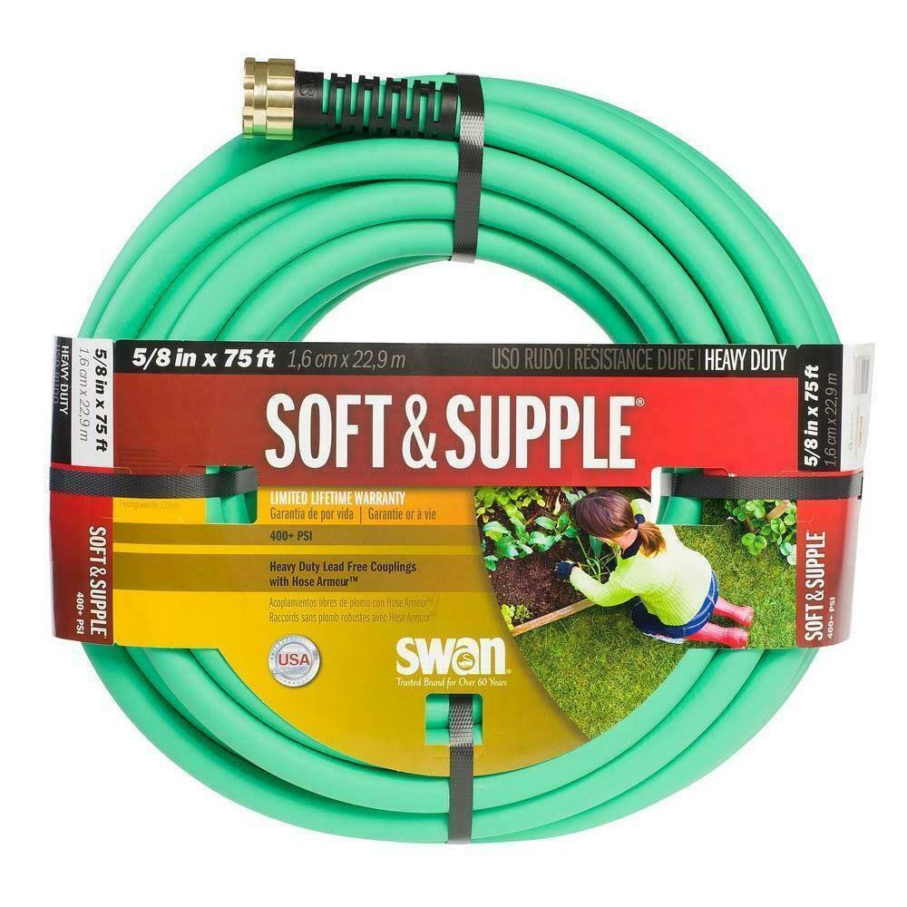 Swan Soft and Supple Heavy Duty Water Hose - 5/8 in x 75 ft